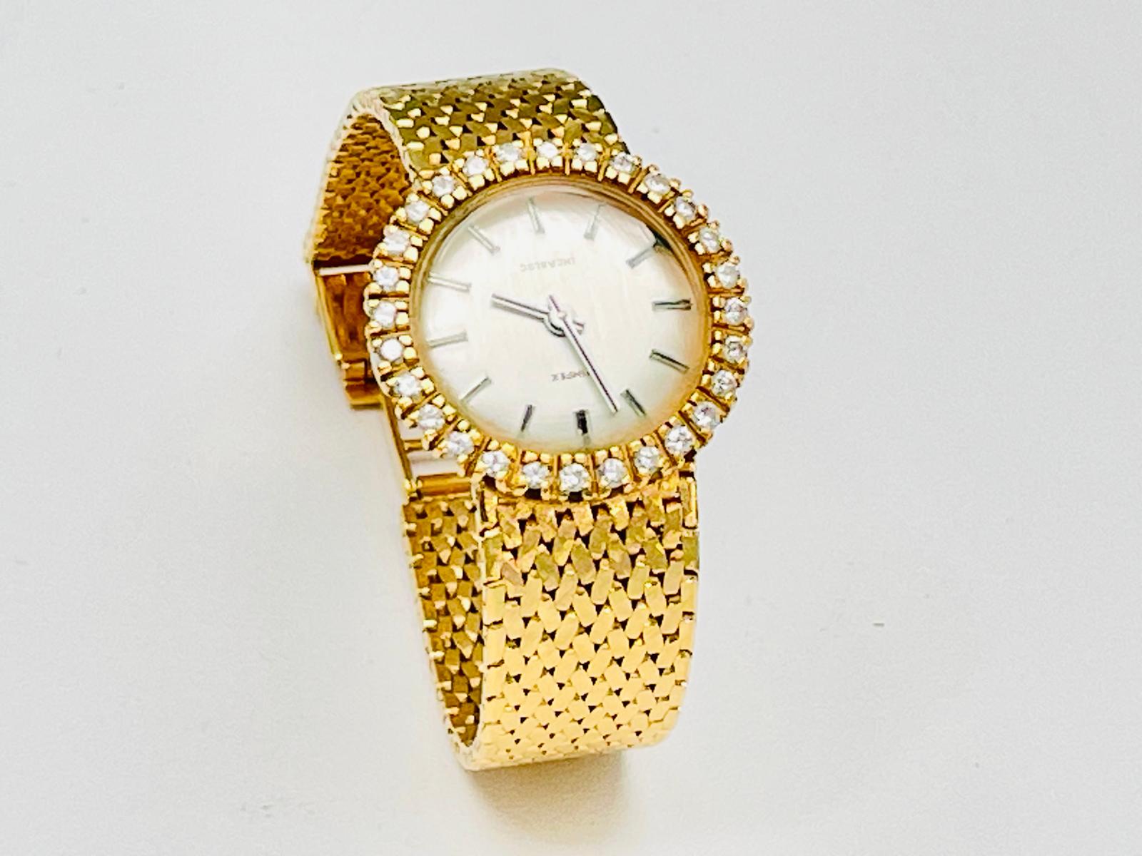 Goldene Diamantuhr aus einem Nachlass als Beispiel für Schmuck, Gold und Uhren.